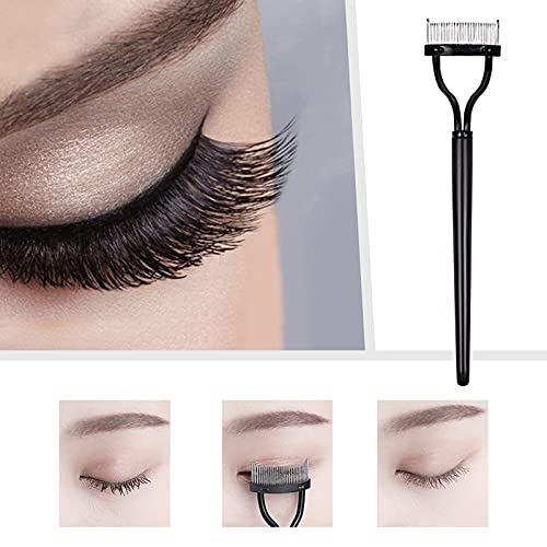 Peine para pestañas - Maquillaje de belleza Separador de pestañas, Lash Separator, Eyelash Comb with Ergonomically Bent Stainless Steel Tips