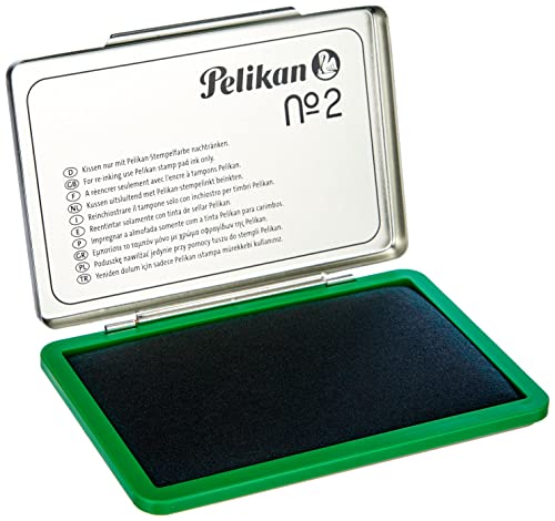 Pelikan - tampón n.2 caja metal 7x11 verde (331033)