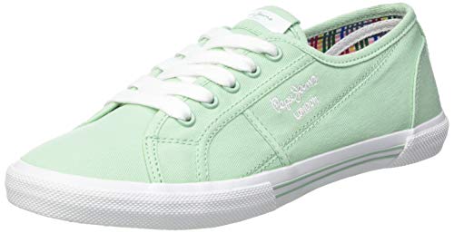 Pepe Jeans Aberlady Ecobass, Zapatillas Mujer, Azul Menta 603, 39 EU