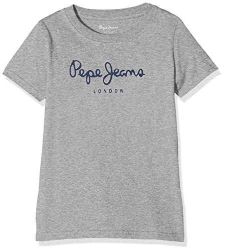 Pepe Jeans Art PB501228 Camiseta, Gris (Grey Marl 933), 8 años para Niños