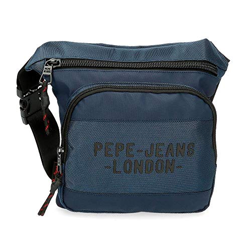 Pepe Jeans Bromley Riñonera Cuadrada Azul 31,5x24x1,5 cms Poliéster