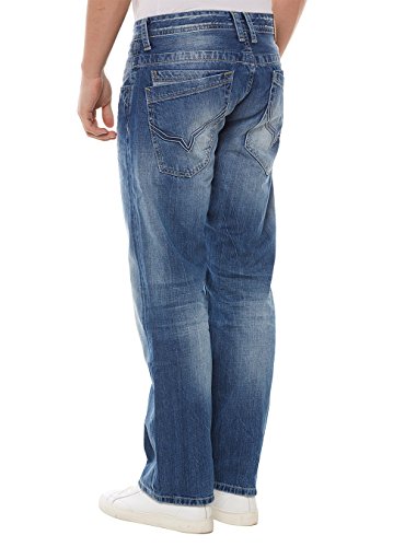 Pepe Jeans Jeanius, Vaqueros relaxed para Hombre, Azul (11Oz Sanfore Twist N56), W28/L36