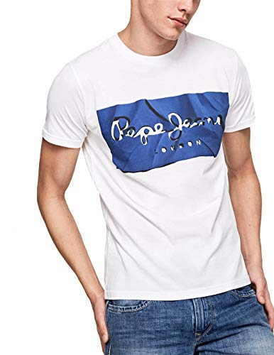 Pepe Jeans RAURY Camiseta, Azul (Blue 551), X-Large para Hombre