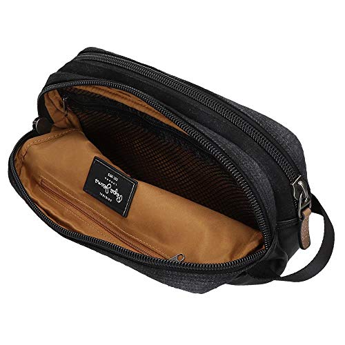 Pepe Jeans Scotch Neceser Dos Compartimentos Adaptable Negro 26x16x12 cms Poliéster y PU