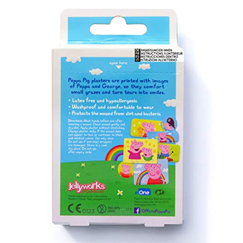 Peppa Pig Tiritas Para Niños / x22 / 4 Tamaños / 7 Diseños / Sin Látex / Hipoalergénico / Resistente Al Lavado