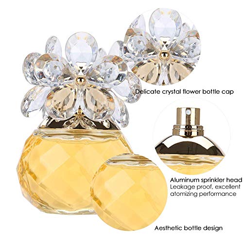 Perfume para mujer, Perfume para mujer Manzana, 60 ml Perfume de mujer con fragancia de madera de larga duración en aerosol para Navidad, Día del festival y regalo de cumpleaños(Oro)