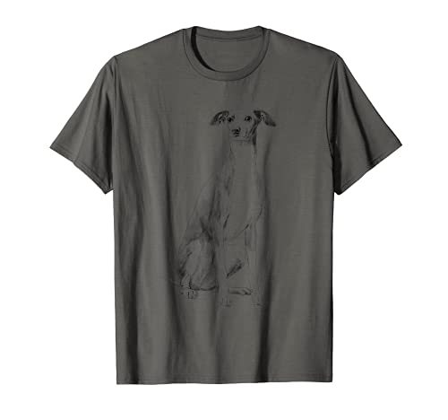 Perro Sentado Galgo Italiano Camiseta