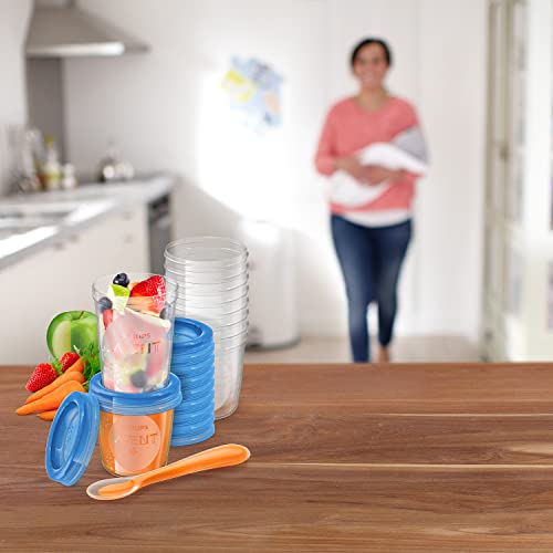 Philips Avent - Juego de recipientes para comida de bebé (20 recipientes + 1 cuchara + libro recetas)