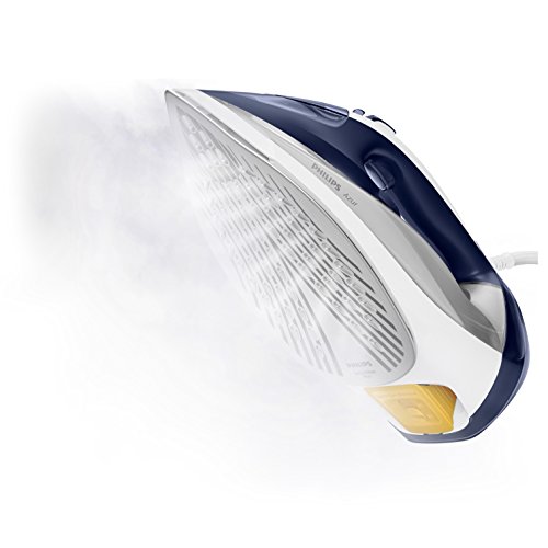 Philips Azur GC4541/20 - Plancha Ropa Vapor 2400 W, Golpe de Vapor de 200 g, 45 g/min de Vapor Continuo, Limpieza de cal en 15 segundos, Autoapagado, Azul y Blanco