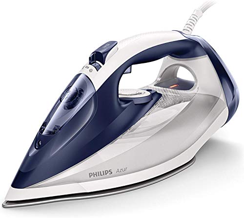 Philips Azur GC4541/20 - Plancha Ropa Vapor 2400 W, Golpe de Vapor de 200 g, 45 g/min de Vapor Continuo, Limpieza de cal en 15 segundos, Autoapagado, Azul y Blanco