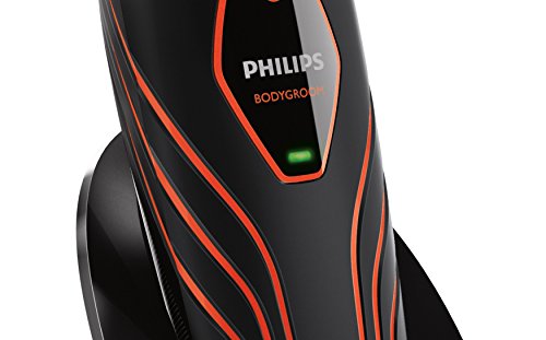 Philips BG2026/32 - Afeitadora corporal BodyGroom Serie 3000 sin cable, apta para uso en mojado, con tres peines guía y base de carga