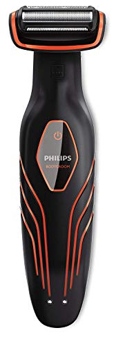 Philips BG2026/32 - Afeitadora corporal BodyGroom Serie 3000 sin cable, apta para uso en mojado, con tres peines guía y base de carga