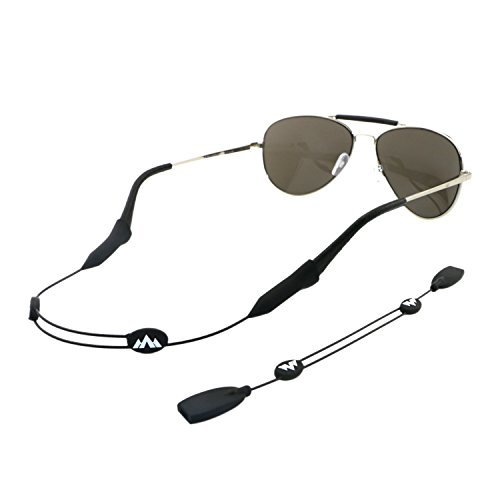 Philonext Gafas de retención, Universal Fit cuerda Gafas de retención, ajustable unisex de los deportes de gafas de sol Soporte para la correa de retención, juego de 2