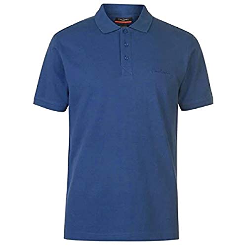 Pierre Cardin Camisa Polo Clásica de Manga Corta para Hombre in Algodón Premium (Medium, Denim Blue)