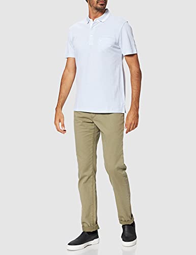 Pierre Cardin Poloshirt Minimal Bicolor Struktur Camisa de Polo, Azul Claro, S para Hombre