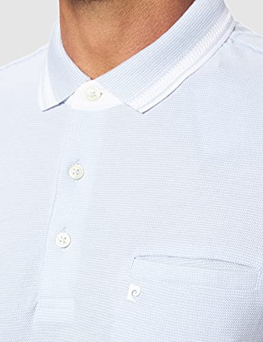 Pierre Cardin Poloshirt Minimal Bicolor Struktur Camisa de Polo, Azul Claro, S para Hombre