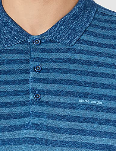 Pierre Cardin Travel Comfort Poloshirt Camisa de Polo, Azul, S para Hombre