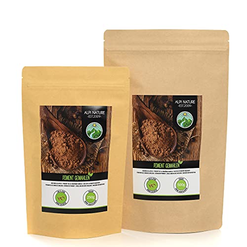 Pimienta de Jamaica molida (250g), granos de pimienta de Jamaica molida 100% natural, pimienta de Jamaica en polvo natural, clavo de olor sin aditivos, vegano