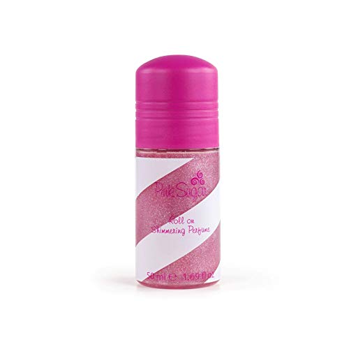 Pink Sugar ROLL-ON Shimmering Perfume de Aquolina en el práctico formato de 50ml para perfumar e iluminar la piel en un solo gesto