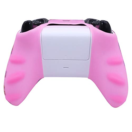 Pink XBox One Controller Skins RALAN, funda protectora de silicona para controlador XBOX ONOS (4 agarres de pulgar de color rosa, 2 agarres de la tapa del cráneo (mariposa)