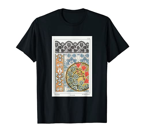 Planta de ciclamen de Nouveau Art francés Maurice Pillard Camiseta