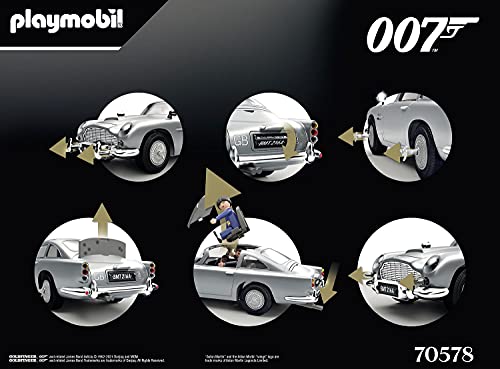 PLAYMOBIL 70578 James Bond Aston Martin DB5 - Edición Goldfinger, Para fans de James Bond, Coleccionistas y Niños de 5 a 99 años