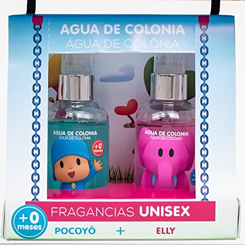 Pocoyó - Estuche Columpio que se balancea con Agua de colonia unisex Pocoyó 100 ml + Agua de colonia unisex Elly 100 ml.