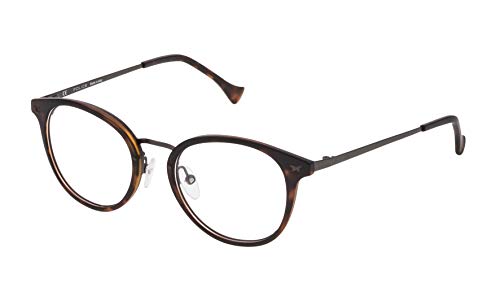 Police VPL044490738 Gafas, Matt Dark Havana, 49/20/140 Unisex niños