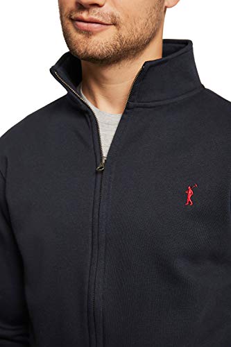 POLO CLUB Sudadera Azul Marino con Cremallera Y Logo Bordado para Hombre