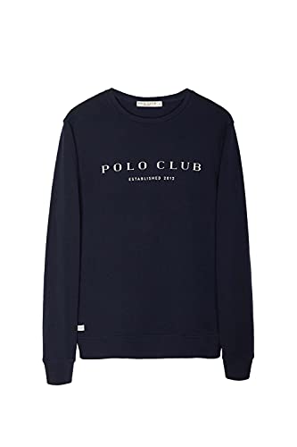 POLO CLUB Sudadera Orgánica Marino de Cuello Redondo