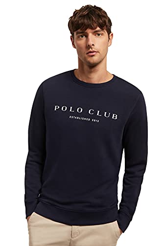 POLO CLUB Sudadera Orgánica Marino de Cuello Redondo