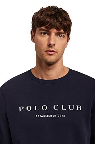 POLO CLUB Sudadera Orgánica Marino de Cuello Redondo