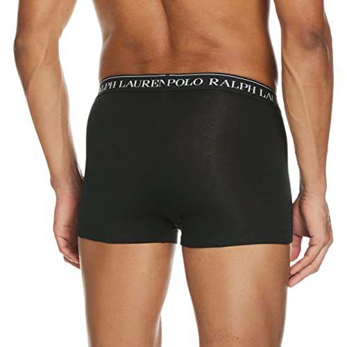 Polo Ralph Lauren Calzoncillos tipo bóxer para hombre, 3 unidades, algodón elástico, Negro , XXL