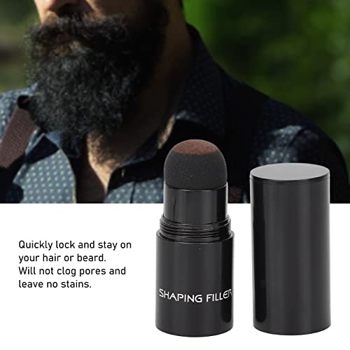 Polvo Espesante para Barba, Polvo de Maquillaje para Barba, Corrector Visual Eficaz, Duradero, Resistente Al Viento, Resistente Al Agua, para la Caída del Cabello, para la Barba(Marron oscuro)