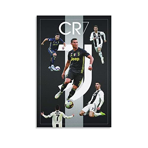 Póster de Cristiano Ronaldo Cristiano Ronaldo Cristiano Ronaldo Cristiano Ronaldo Póster de lienzo y arte de pared con impresión moderna decoración de dormitorio familiar de 20 x 30 cm