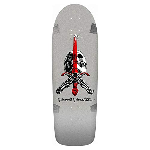 Powell Skate Old School Peralta Ray Rodriguez OG Skull & Sword Silver 10