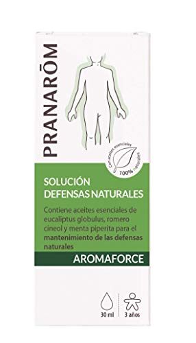 Pranarôm Aromaforce Solución Defensas Naturales, Apoyo Inmunitario , Antiviral y Antibacteriano 100% puro y natural, Multiusos: Purificador atmosferico, antiseptico cutaneo, respiración, 30 ml