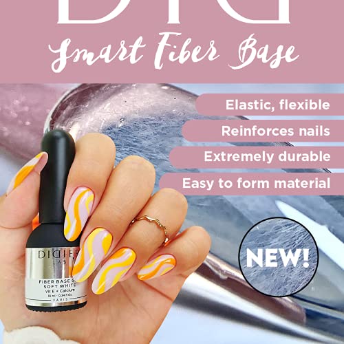 Premium Fiber Base Gel - Didier Lab - Para Uñas Dañadas- Fortalecedor - Para lámpara UV y LED - Base semipermanente de calidad profesional - Con Vitaminas - Manicura de GelManicura francesa