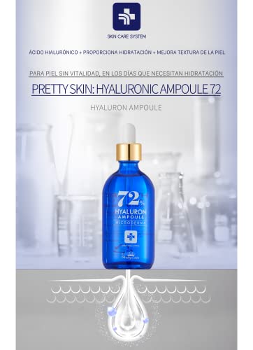 Pretty Skin Hyaluron Ampoule 72% (30ml) - Sérum Antiedad con Ácido Hyaluronico | Cosmética Coreana - KBeauty |