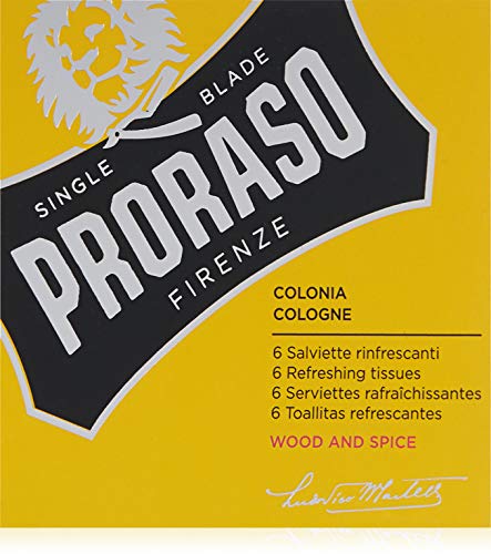 Proraso Toallitas refrescantes aroma madera y especias 1 x 6