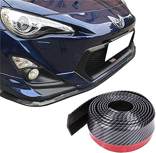 Protector de Parachoques, CompraFun Coche Alerón Labio Delantero Caucho 2.5M Universal Protector Pegatina de Parachoques de Coche Delantera Lip Bumper Falda de Coches Fuerte Pegajoso (Negro+Plata)