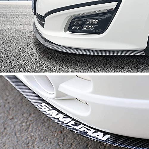 Protector de Parachoques, CompraFun Coche Alerón Labio Delantero Caucho 2.5M Universal Protector Pegatina de Parachoques de Coche Delantera Lip Bumper Falda de Coches Fuerte Pegajoso (Negro+Plata)