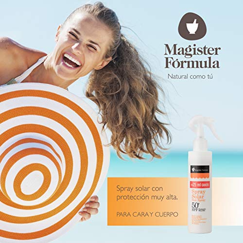 Protector Solar 50 en spray 125 ml + 25 ml GRATIS | Crema solar SPF 50 | Textura Oil free y Apto para Pieles Grasas | Facial y Corporal | Resistente al Agua | Acción Anti-Fotoenvejecimiento