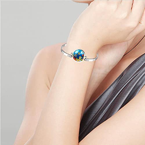 Pulsera,Pulseras de cadena ajustable,Divertida dibujos animados de peces con bea Pulseras de eslabones para mujeres y hombres