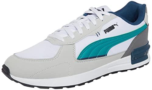 Puma Graviton, Zapatillas Deportivas Unisex Adulto, White-Parasailing-Gray, 43 EU