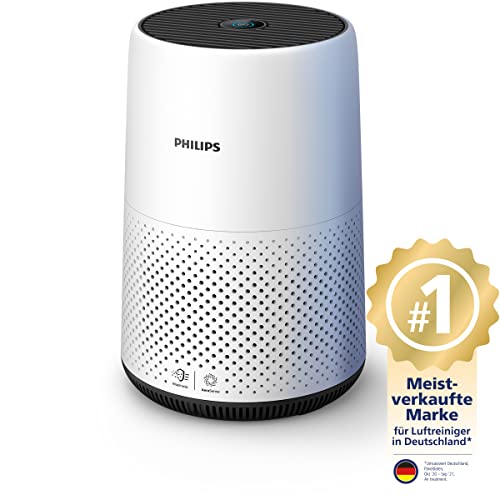 Purificador de Aire Serie 800 Philips - Elimina Gérmenes, Polvo y Alérgenos en Estancias de hasta 49 m², 3 Velocidades, Modo Sueño (AC0820/10)