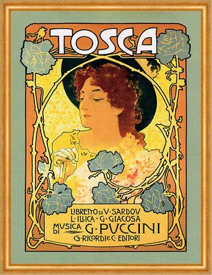 Pyramid International - Póster publicitario de Tosca Musica de Puccini Oper (enmarcado), diseño de mujer