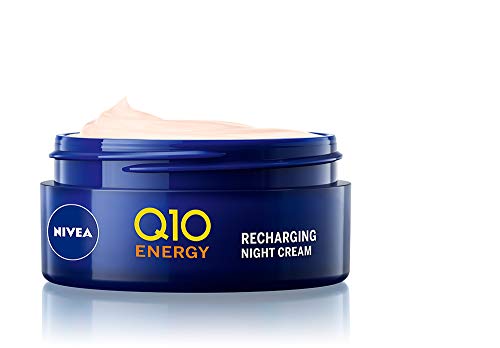 Q10 Energy Recharging Face Night Cream (50ml), crema de noche energizante para mujeres, crema facial hidratante de noche, crema facial de recarga con vitamina C y Q10