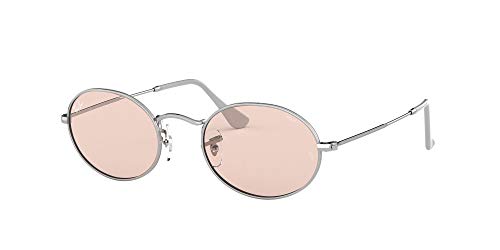 Ray-Ban Oval Gafas de Lectura, Plateado/Rosa Claro, 51 Unisex Adulto