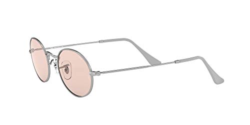 Ray-Ban Oval Gafas de Lectura, Plateado/Rosa Claro, 51 Unisex Adulto